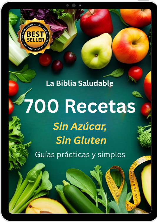 La Biblia Saludable 700 Recetas SIN azúcar SIN Gluten + 12 REGALOS